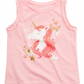 Epic Threads Toddler Girl's Ruffled Unicorn Print Tank Top -Pink Size 3