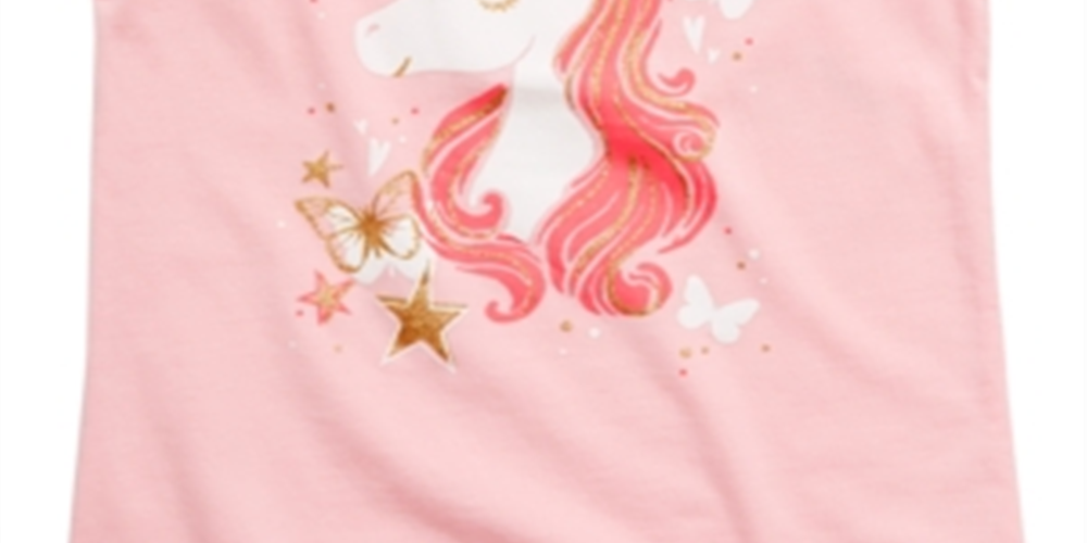 Epic Threads Toddler Girl's Ruffled Unicorn Print Tank Top -Pink Size 3