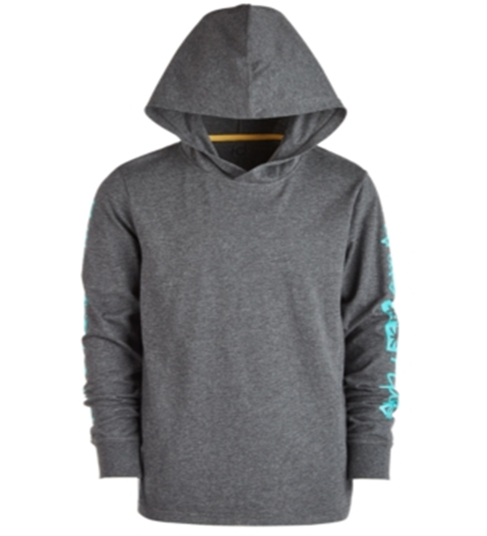Ideology Big Boy's Graphic Print Hooded T-Shirt Gray Size Small