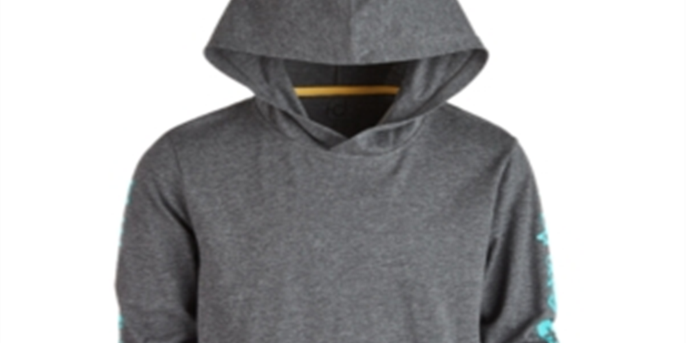 Ideology Big Boy's Graphic Print Hooded T-Shirt Gray Size Small