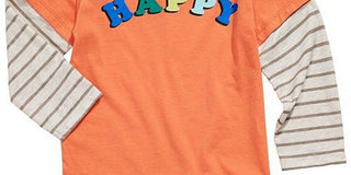 First Impressions Baby Boy's Happy Layered Look Tee Orange Size 24MOS