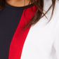 Tommy Hilfiger Women's Color Block Long Sleeve Jewel Neck T-Shirt Top Blue Size X-Large