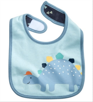 First Impressions Baby Boy's Cotton Dinosaur Bib Blue Size Regular