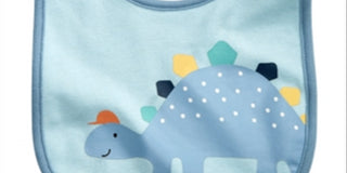 First Impressions Baby Boy's Cotton Dinosaur Bib Blue Size Regular