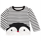 First Impressions Baby Boy's Striped Penguin Print Cotton T-Shirt White Size 3-6MOS
