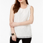 Alfani Women's Embroidered Front Top White Size Petite Medium