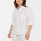 Tommy Hilfiger Women's Burnout Button up Shirt White Size Small