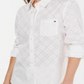 Tommy Hilfiger Women's Burnout Button up Shirt White Size Small