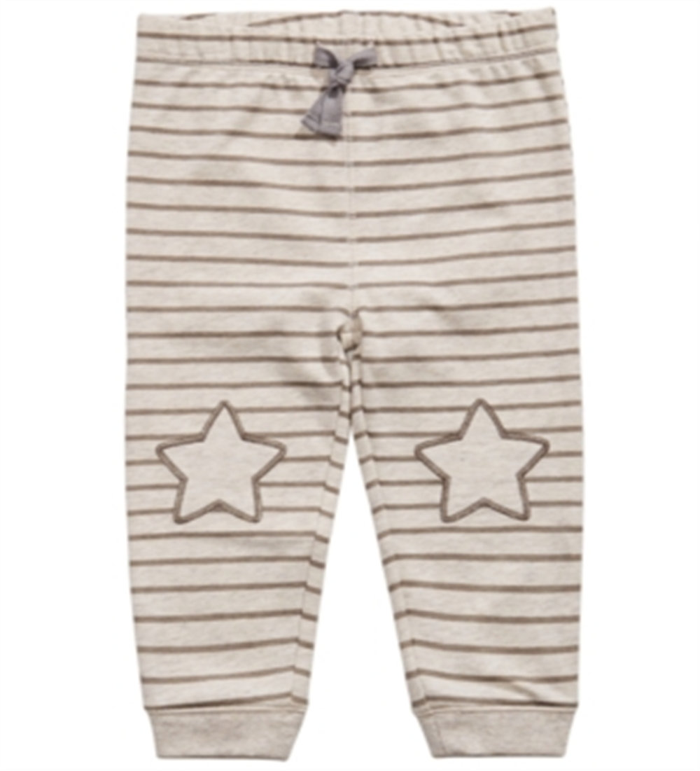 First Impressions Toddler Boy's Striped Star Patch Jogger Pants Brown Size 2T