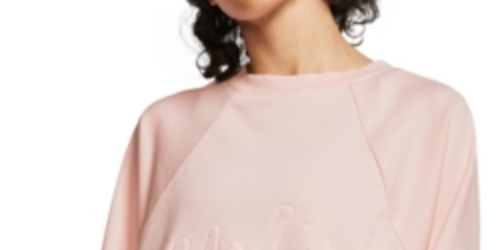 Nike Women's Dri fit Fleece Cropped Training Top Pink Size Small