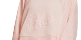 Nike Women's Dri fit Fleece Cropped Training Top Pink Size Small