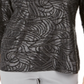 JM Collection Women's Stud Trim Matte Foil Top Black Size X-Small