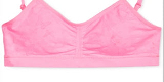 Maidenform Little Girl's & Big Girl's Butterfly Print Ruched Seamless Crop Bra Pink Size XL