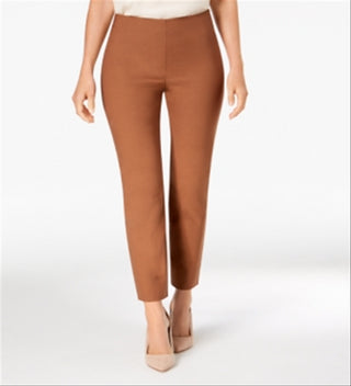 Charter Club Women's Chelsea Tummy Control Ankle Pants Copper Cognac Size 16 Petite