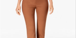Charter Club Women's Chelsea Tummy Control Ankle Pants Copper Cognac Size 16 Petite