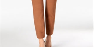 Charter Club Women's Chelsea Tummy Control Ankle Pants Copper Cognac Size 16 Petite