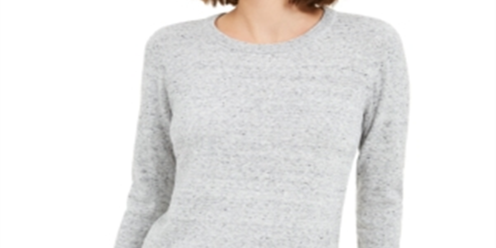 Maison Jules Women's Flecked Sweater Gray Size X-Large