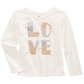 Epic Threads Toddler Girl's Glitter Love T-Shirt White Size 4T