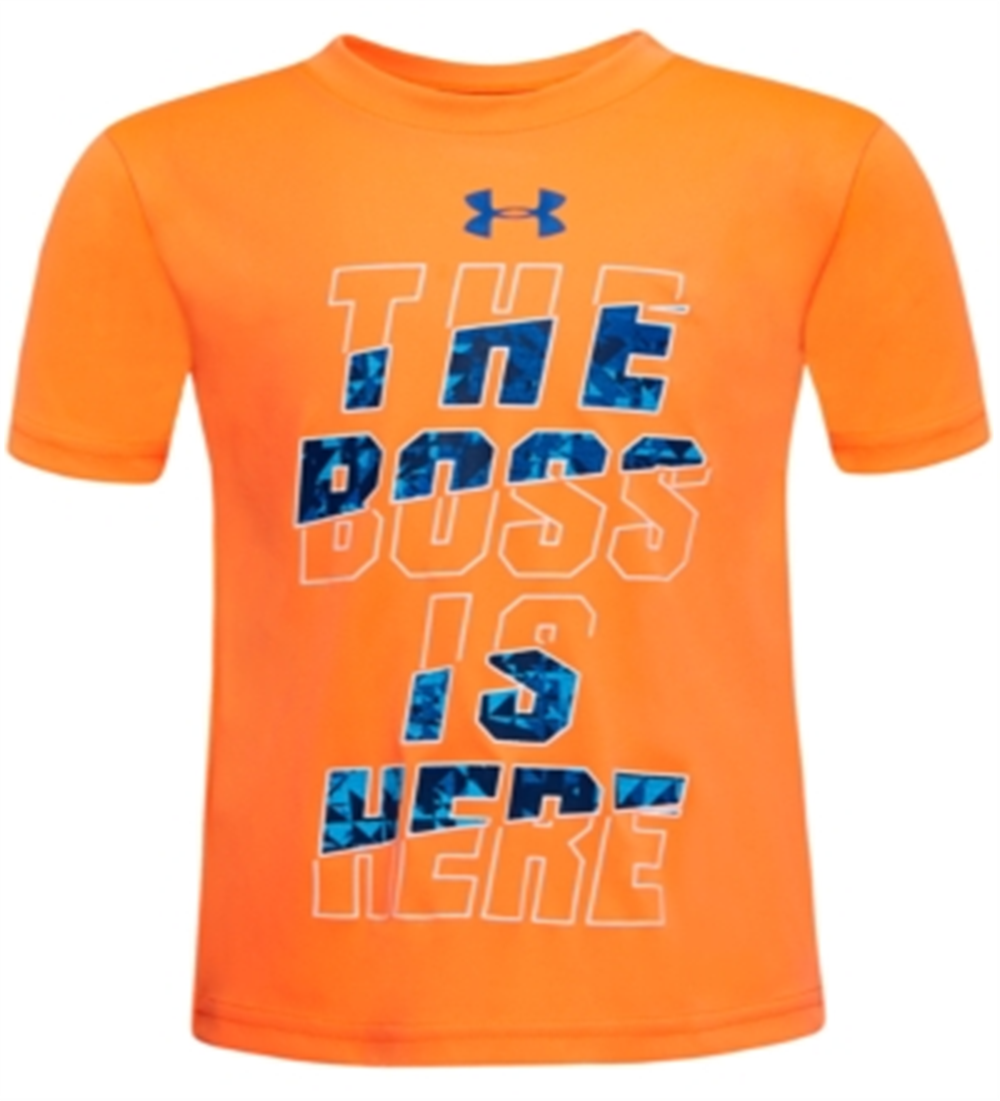 Under Armour Little Boy's Boss Print T-Shirt Orange Size 4