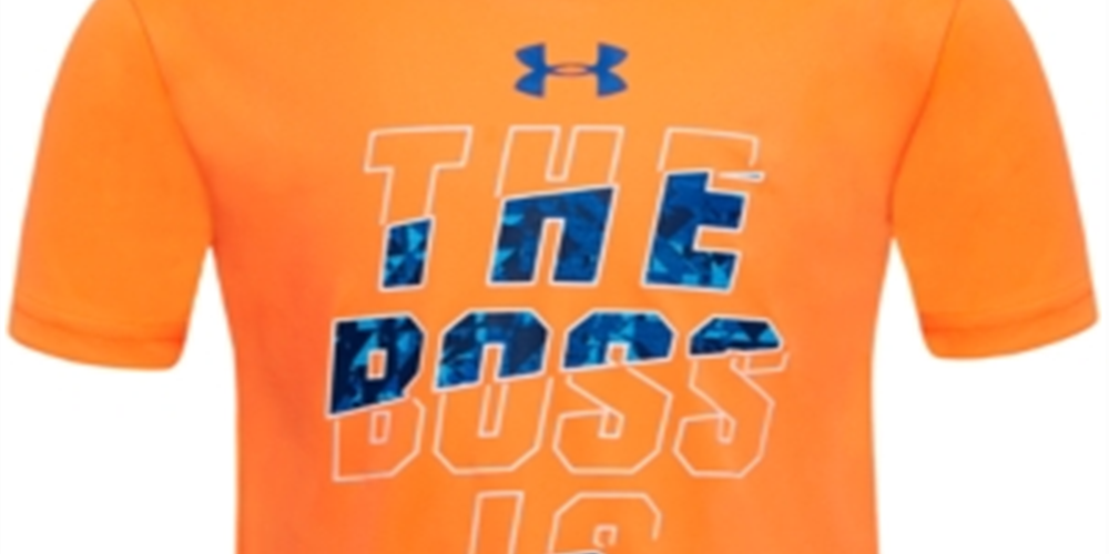 Under Armour Little Boy's Boss Print T-Shirt Orange Size 4