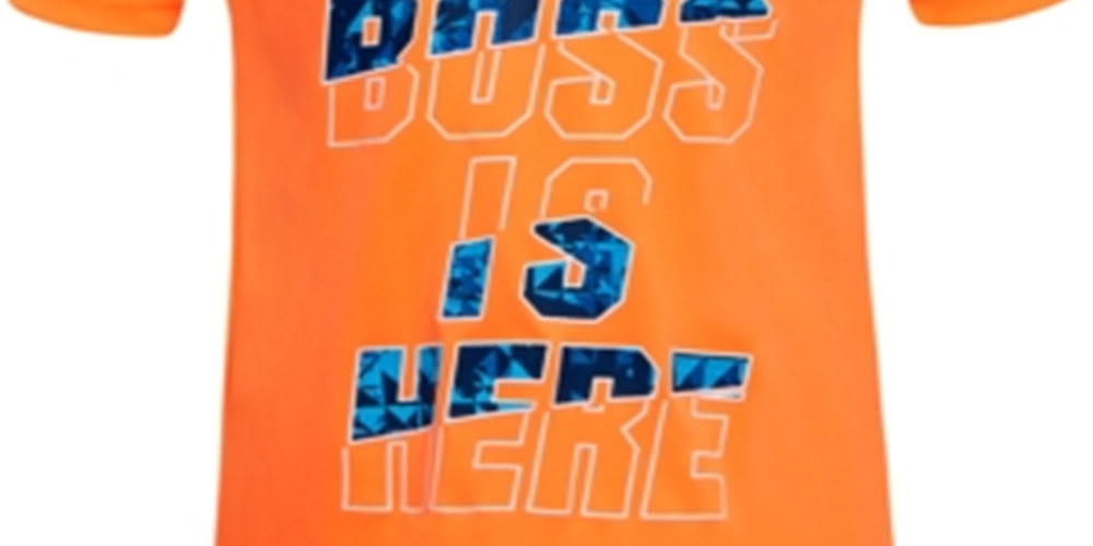 Under Armour Little Boy's Boss Print T-Shirt Orange Size 4