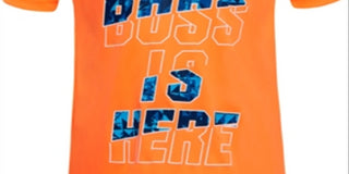 Under Armour Little Boy's Boss Print T-Shirt Orange Size 4