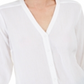 Charter Club Women's Gauzy Tie Sleeve Blouse White Size Small