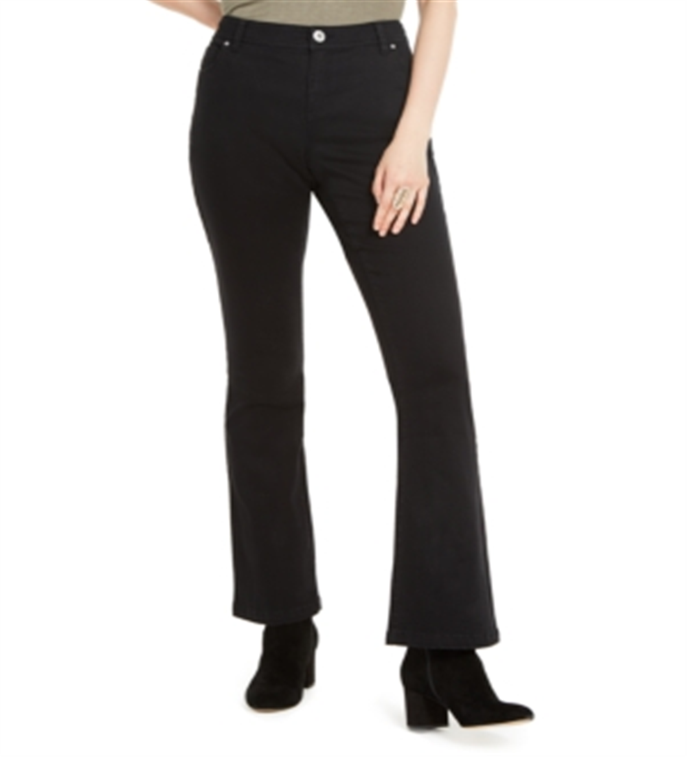 INC International Concepts Women's Essentials Curvy Fit 5 Pocket Bootcut Jeans Black Size 2