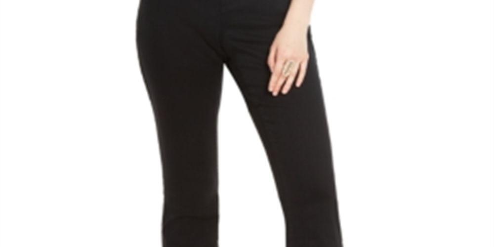 INC International Concepts Women's Essentials Curvy Fit 5 Pocket Bootcut Jeans Black Size 2