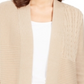 Charter Club Women's Patchwork Cardigan Brown Size Petite Small