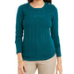 Charter Club Women's Cable Sweater Green Size XX-Large