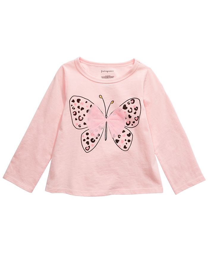 First Impressions Baby Girl's Cotton Butterfly T-Shirt Pink Size 18MOS
