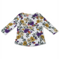 Charter Club Women's Floral Print Top White Size Large