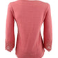 Charter Club Women's Cotton Lace Trim Top Pink Size Petite Small