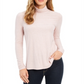 Charter Club Women's Heathered Turtleneck Pink Size Petite L