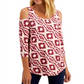 JM Collection Women's Diamond Tie Dyed Top Red Size XX-Large