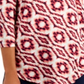 JM Collection Women's Diamond Tie Dyed Top Red Size XX-Large