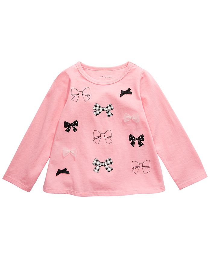First Impressions Baby Girl's Bow Top Pink Size 3-6MOS
