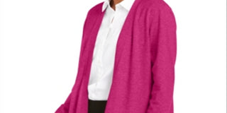 Charter Club Women's Open Front Cardigan Pink Size Small