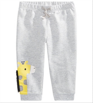 First Impressions Baby Boy's Giraffe Jogger Pants Gray Size 6-9MOS