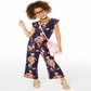 Epic Threads Toddler Girl's Floral Print Flutter Sleeve Jumpsuit Blue Size 4T