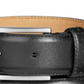 Tasso Elba Men's Feather Edge Leather Dress Belt Black Size 40