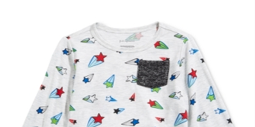First Impressions Toddler Boy's Star Print Pocket T-Shirt Gray Size 3T