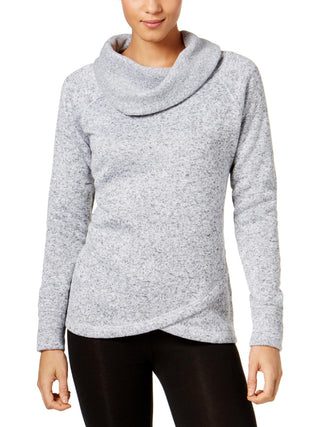 Ideology Women's Cowl Neck Fleece Pullover Sweater White Size X-Small