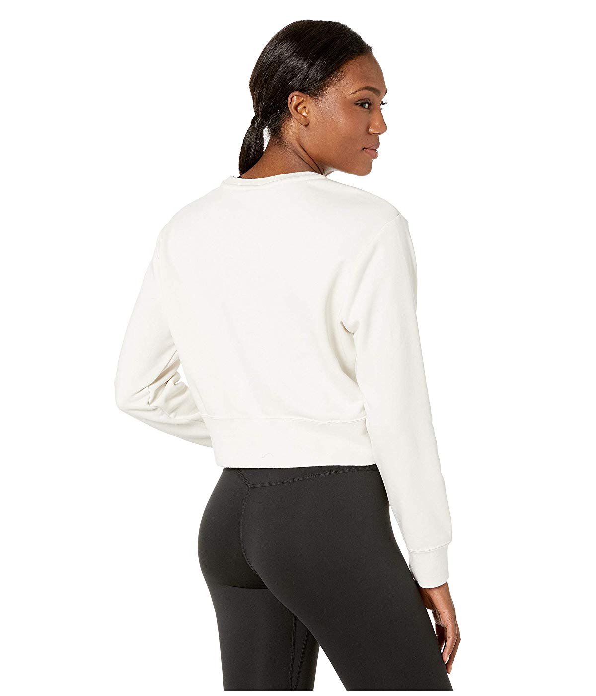 Nike Women's Logo Croped Sweatshirt White Size X-Small