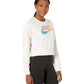 Nike Women's Logo Croped Sweatshirt White Size X-Small