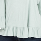 Style & Co Women's Off the Shoulder Ruffled Top Mint Haze Size PP