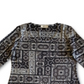 Style & Co Women's Tapestry Printed Sweater Gray Size Large