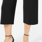 Alfani Women's Cropped Belted Culottes Black Size 16 Petite