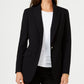 Anne Klein Women's Button Long Peak Lapel Jacket Black Size 14